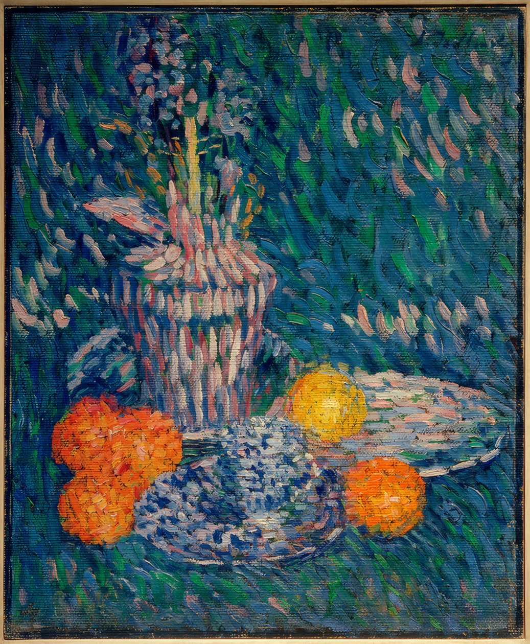 Martwa natura z hiacyntem i pomarańczami autorstwa Alexej von Jawlensky