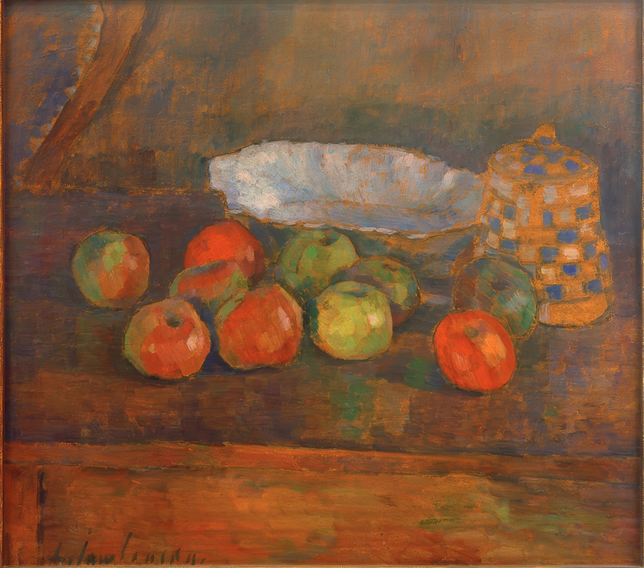 Martwa natura z jabłkami, misa i garnek autorstwa Alexej von Jawlensky