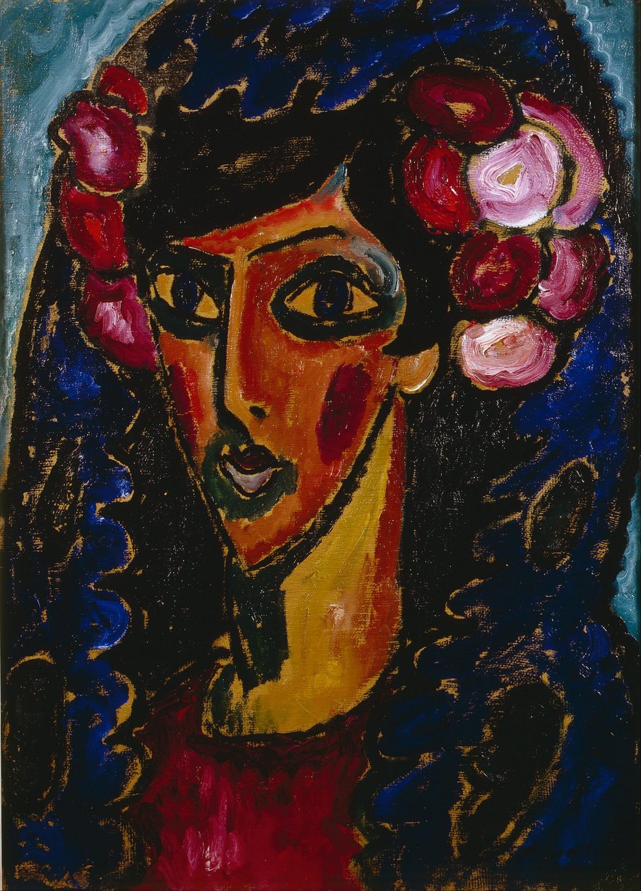 Niebieska mantyla autorstwa Alexej von Jawlensky