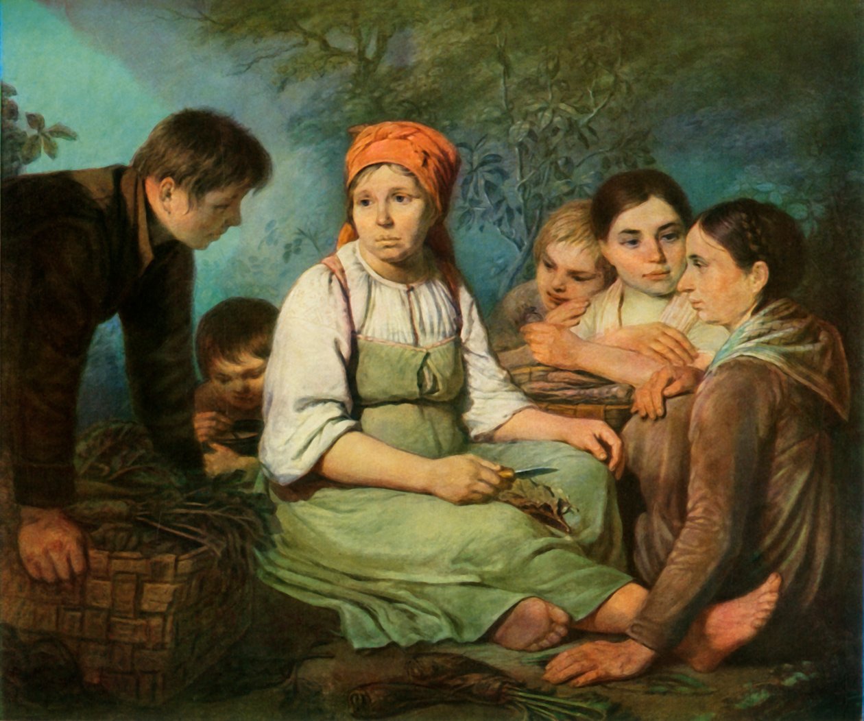 Czyszczenie buraka cukrowego, ok. 1820, 1965. autorstwa Alexey Venetsianov