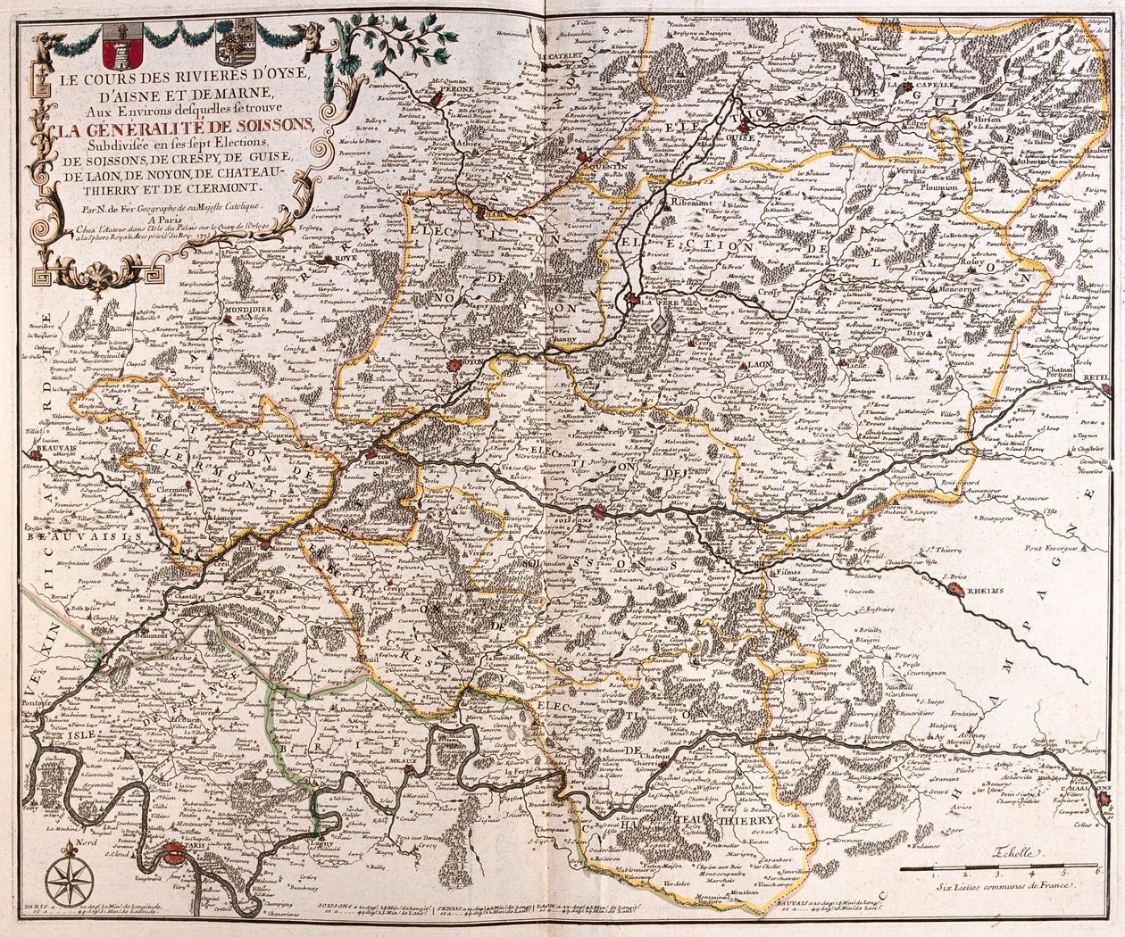 Rzeka Oise, Aisne i Marne, Francja - autor: A autorstwa Alexis Hubert Jaillot