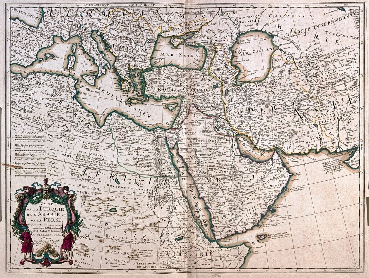 Turcja - Arabia i Iran - według A autorstwa Alexis Hubert Jaillot