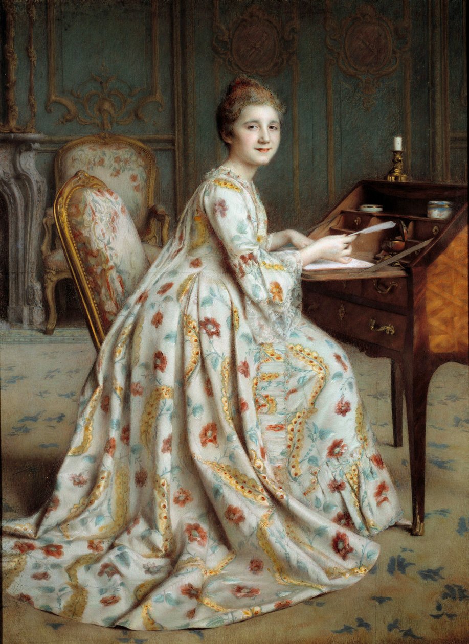 Portret markizy Dubois Mouchet Obraz Alexis Axilette (1860-1931) XIX w. Angers, Muzeum Sztuk Pięknych autorstwa Alexis Axilette