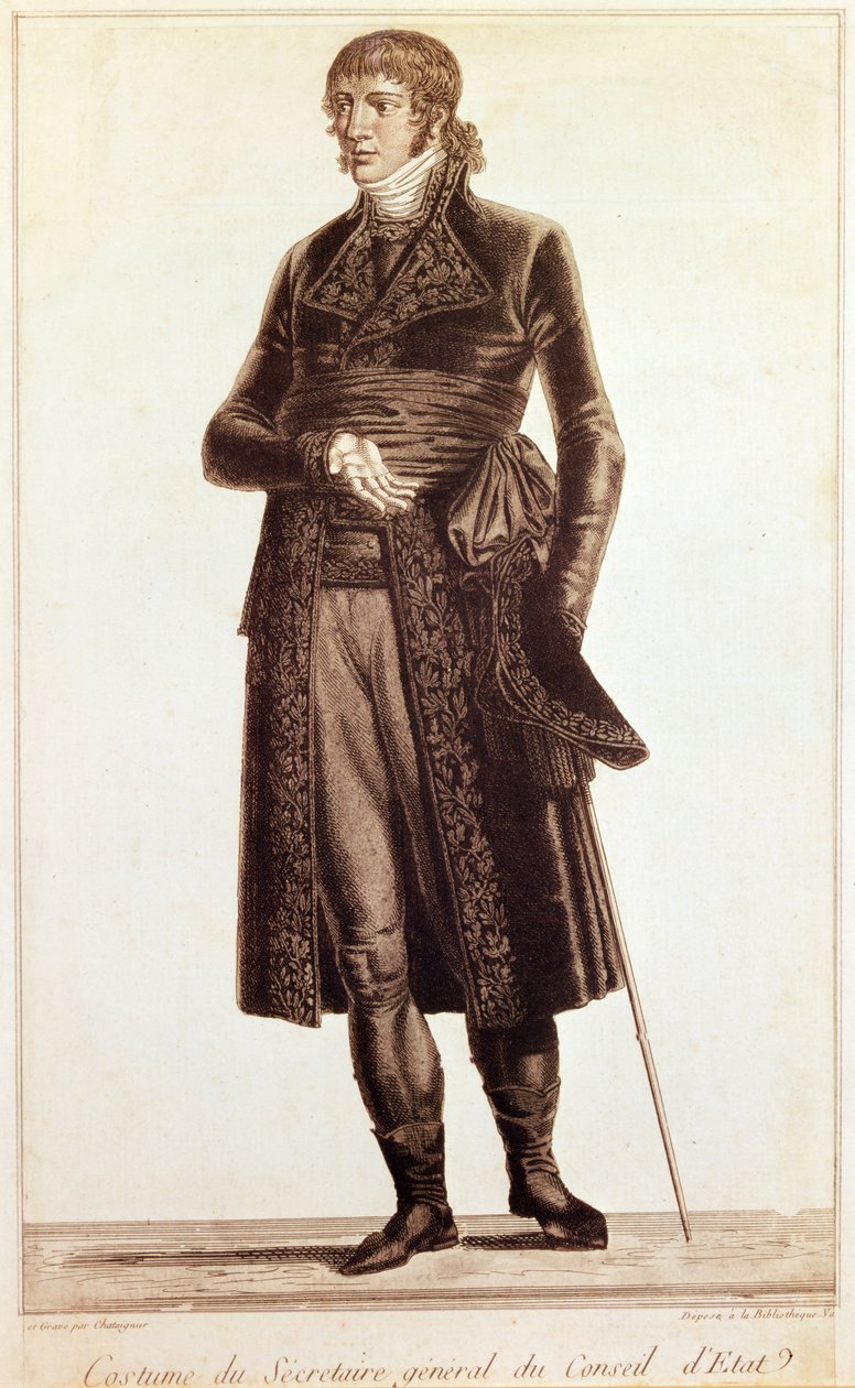 Kostium sekretarza generalnego Rady Stanu, ok. 1804-10 autorstwa Alexis Chataigner