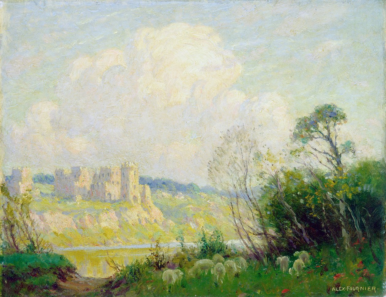 Ruiny w Starej Normandii, ok. 1905 (olej na płótnie) autorstwa Alexis Jean Fournier