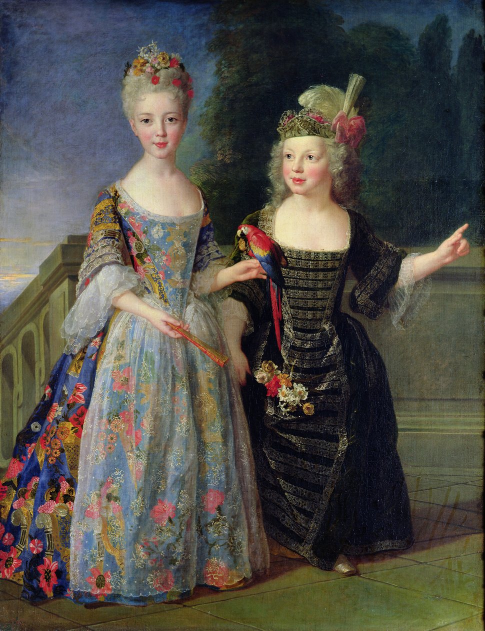 Catherine-Eleonore de Bethisy (1707-67) i jej brat Eugene-Eleanore (1709-81) (olej na płótnie) autorstwa Alexis Simon Belle