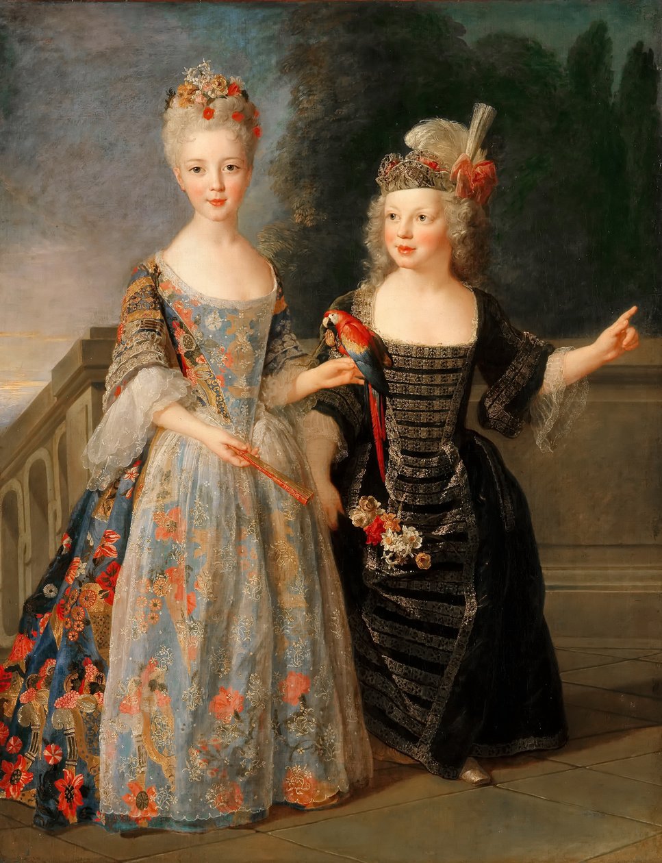 Catherine-Eléonore-Eugènie de Béthisy, przyszła księżna Montauban i jej brat Eugène de Béthi autorstwa Alexis Simon Belle