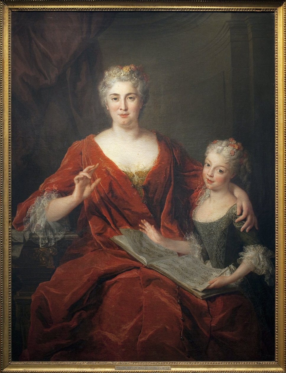 Madame de la Sablonniere i jej córka. Obraz Alexis Simon Belle (1674-1734), olej na płótnie autorstwa Alexis Simon Belle