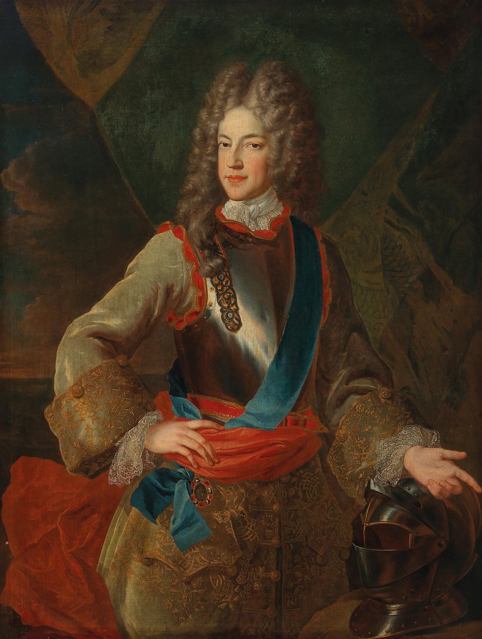 Portret księcia Jamesa Francisa Edwarda Stuarta, zwanego Starym Pretendentem, lata 1710. autorstwa Alexis Simon Belle