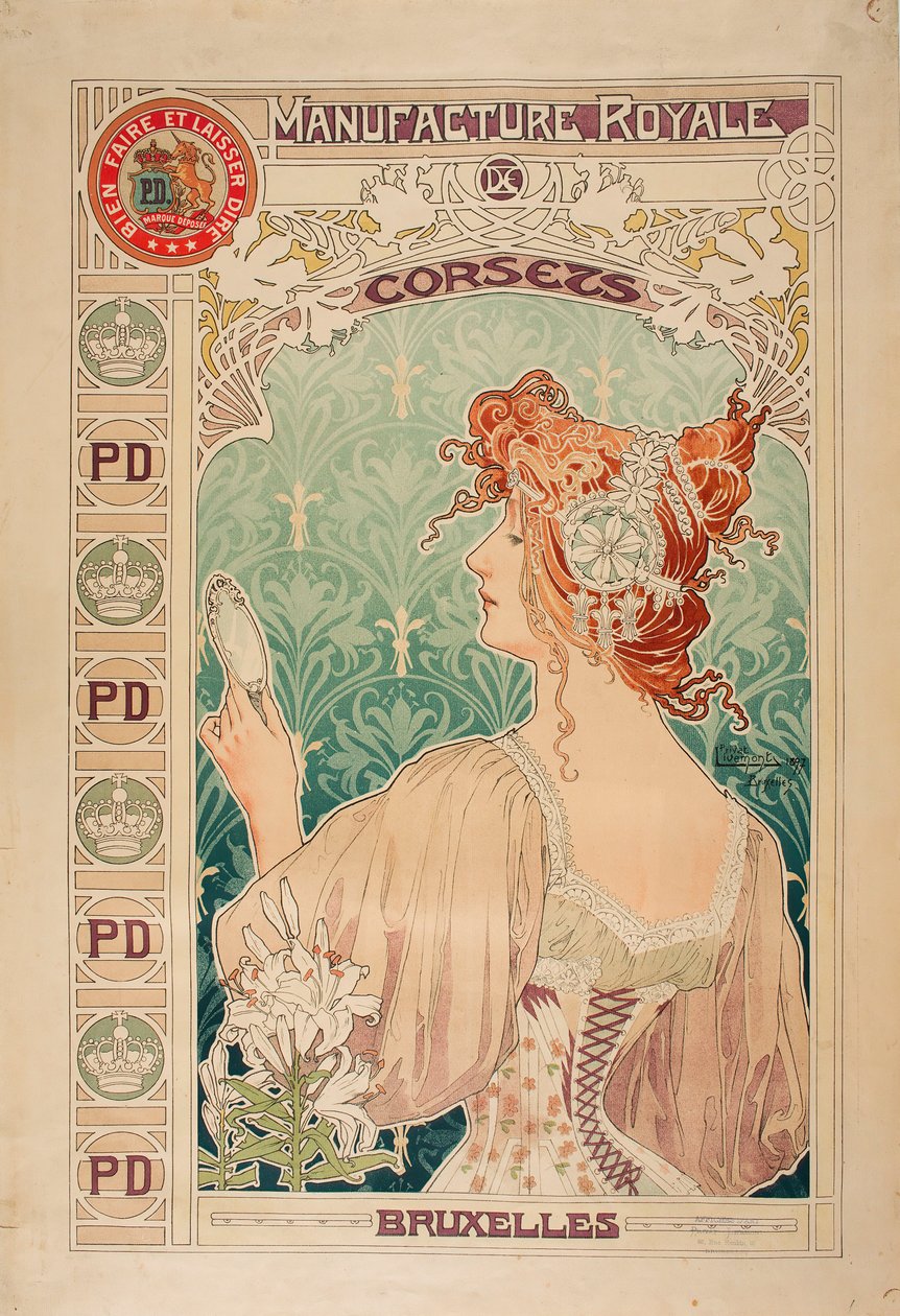 Manufaktura Royale gorsetów, 1897. autorstwa Alfons Marie Mucha