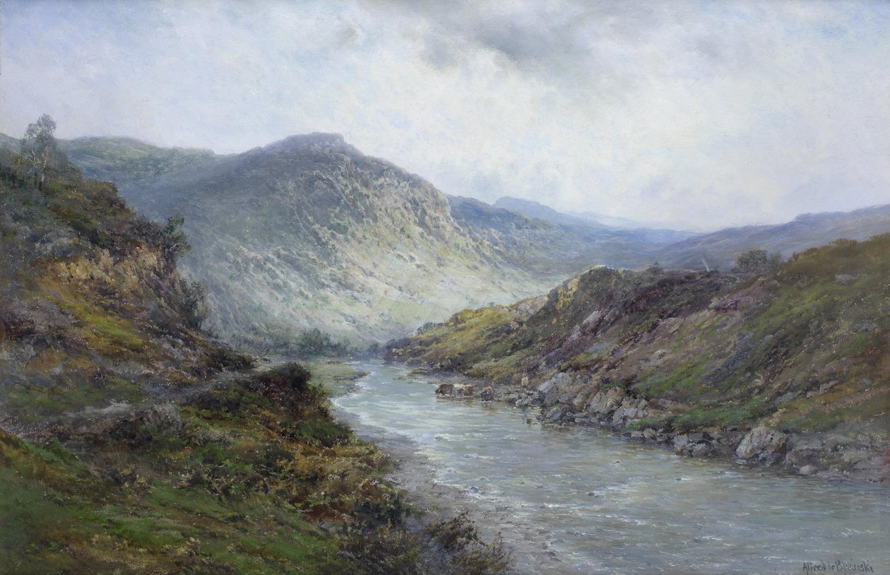Rzeka Perthshire lub w pobliżu Callander autorstwa Alfred de Breanski