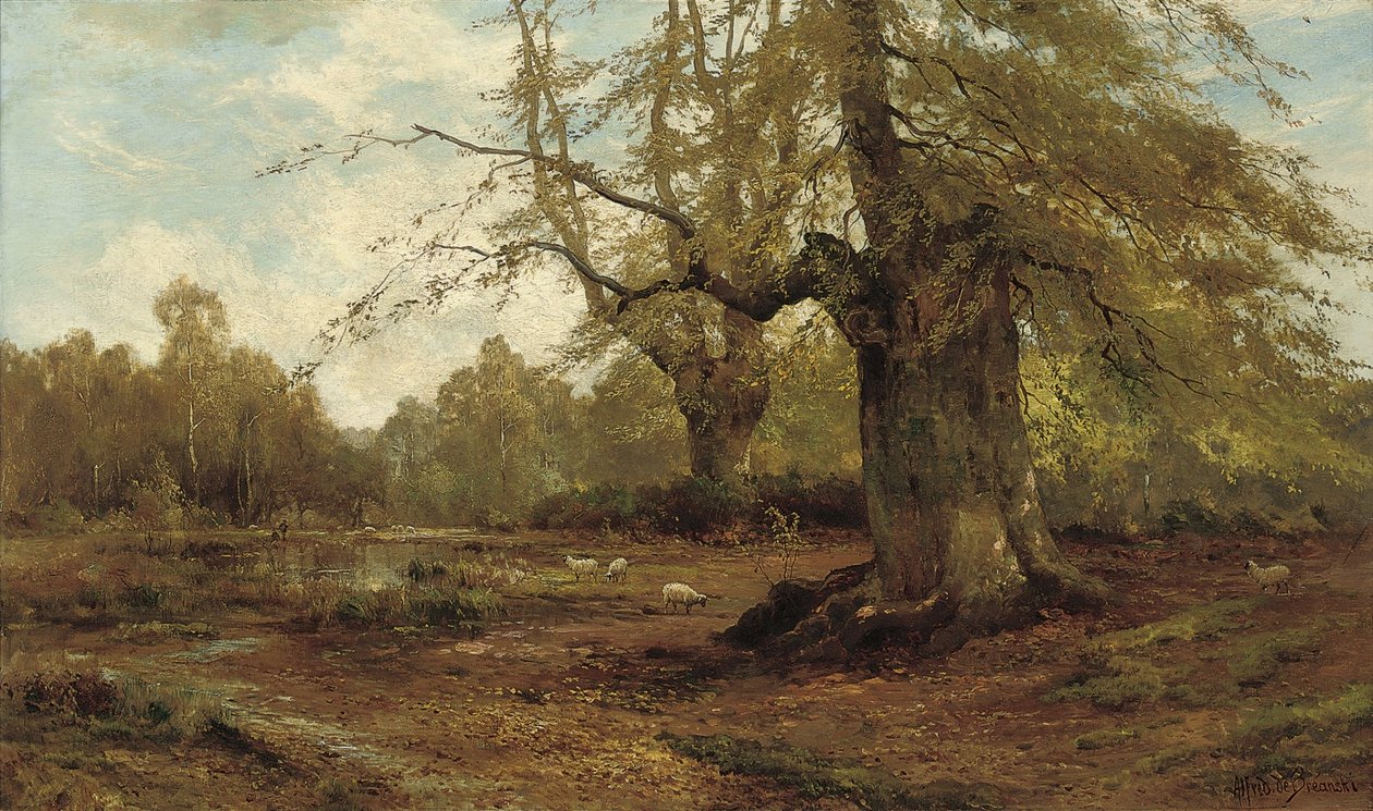 buki Burnham, jesień autorstwa Alfred de Breanski