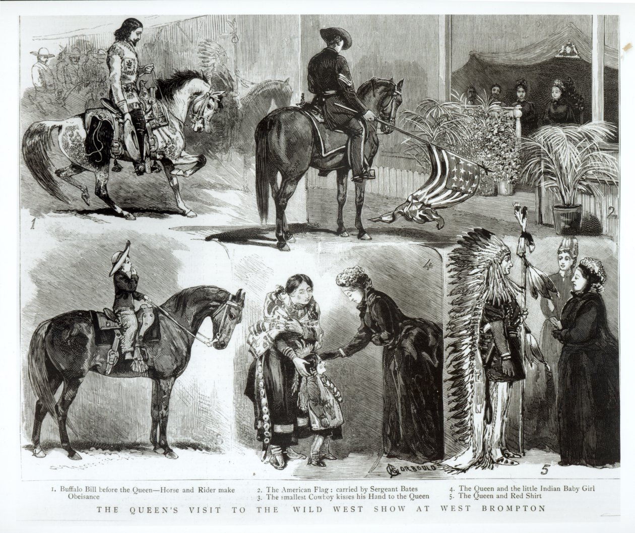 Wizyta królowej na pokazie Dzikiego Zachodu w West Brompton, 1887 r. autorstwa Alfred Chantrey Corbould