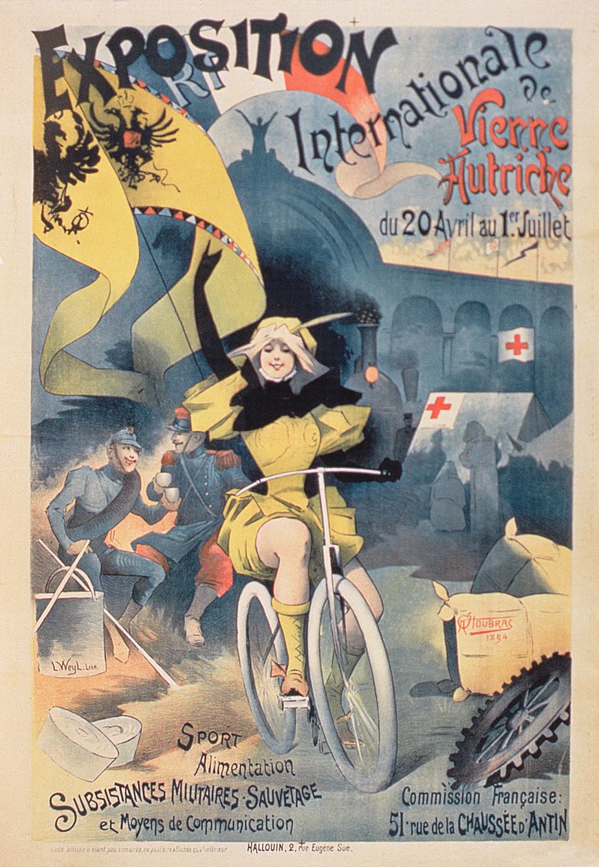 Plakat do „Międzynarodowej wystawy w Wiedniu, Austria” w Commission Francaise, 20 kwietnia-1 lipca 1894 r autorstwa Alfred Choubrac