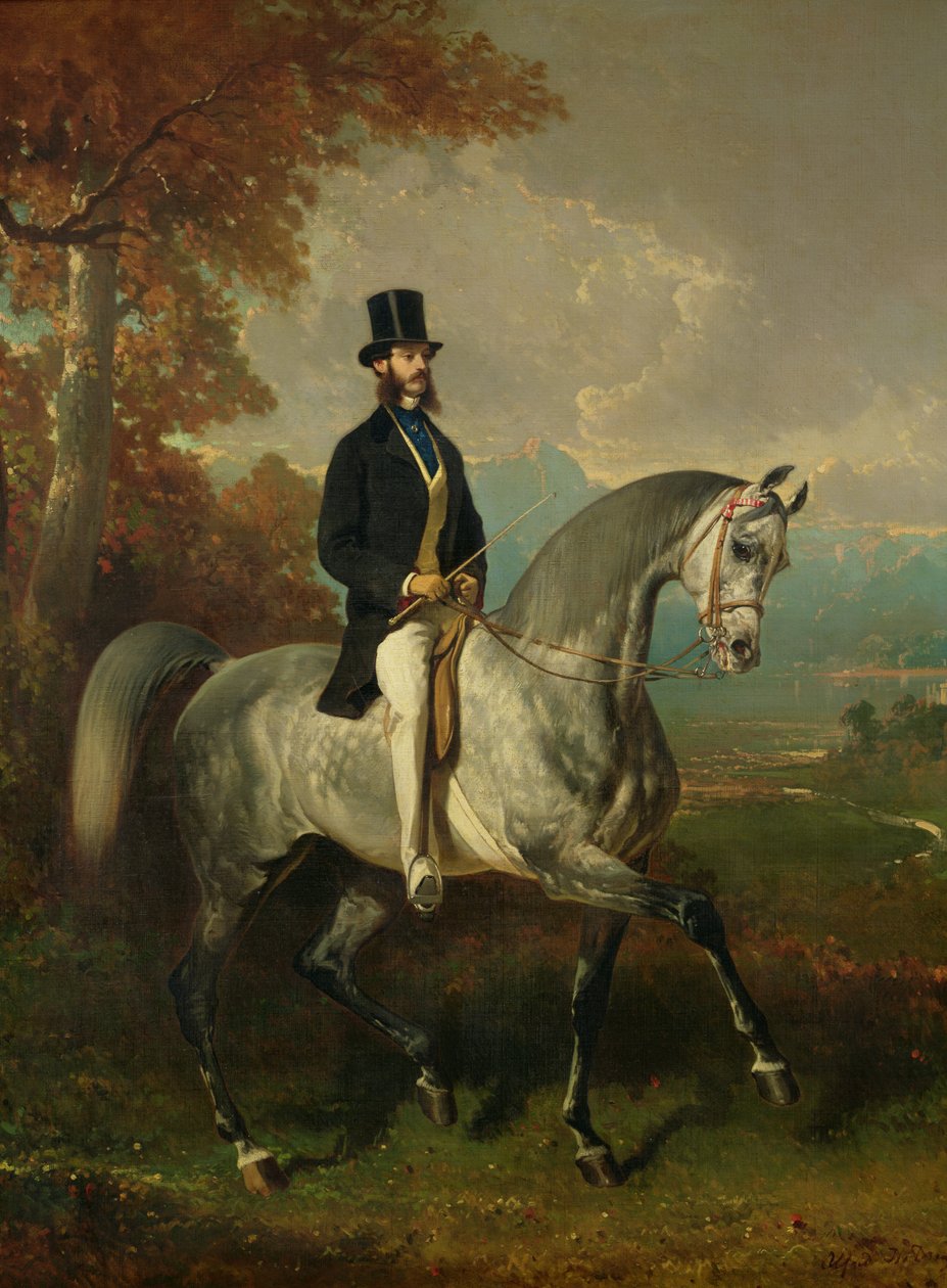 Hrabia Alfred de Montgomery (1810-91) 1850-60 autorstwa Alfred Dedreux