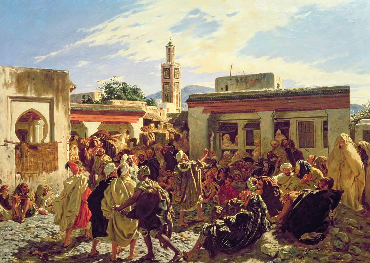 Opowiadacz marokański, 1877 autorstwa Alfred Dehodencq