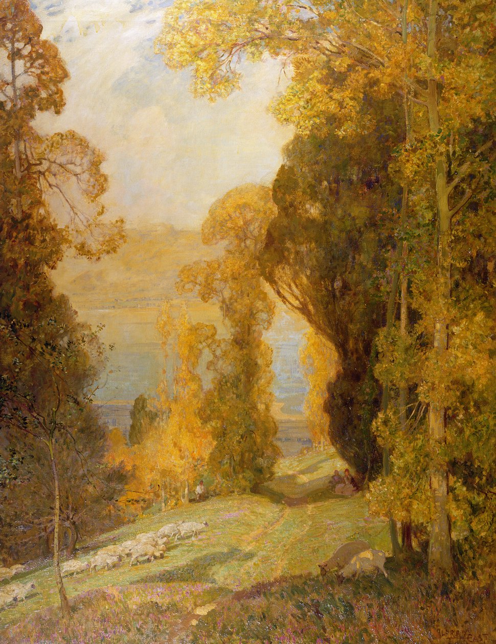 Jezioro Bourget z Mont Revard autorstwa Alfred East