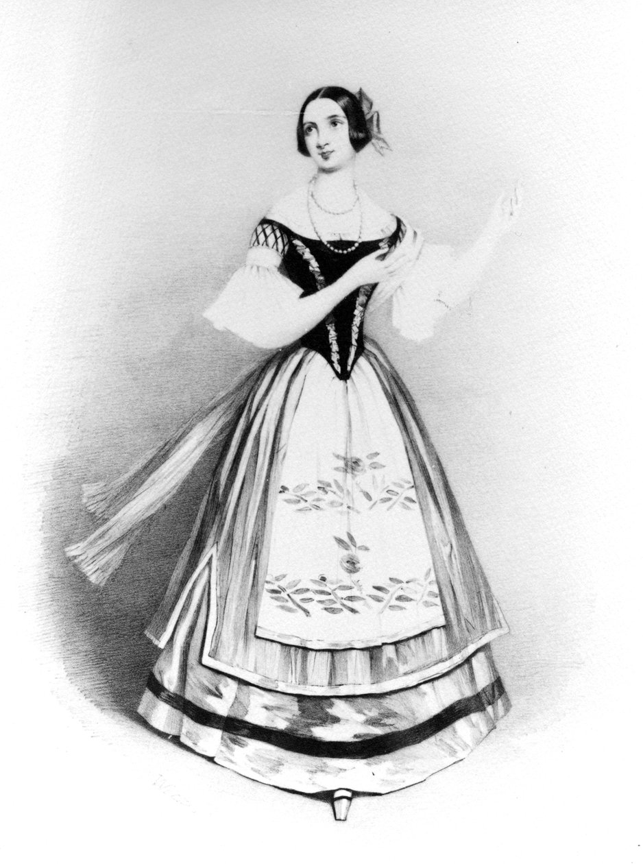Fanny Persiani jako Zerlina w Don Giovanni, grawerowane przez Isaaca Weld Taylora, 1838 autorstwa Alfred Edward Chalon