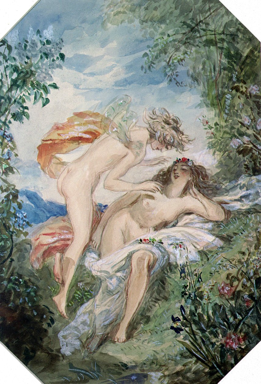 Flora i Zefir autorstwa Alfred Edward Chalon