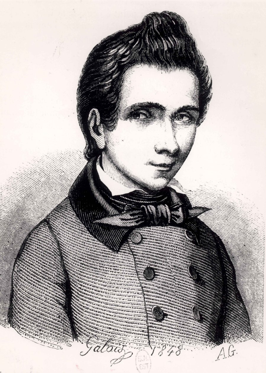 Evariste Galois (1811-32), 1848 (bw zdjęcie) autorstwa Alfred Galois
