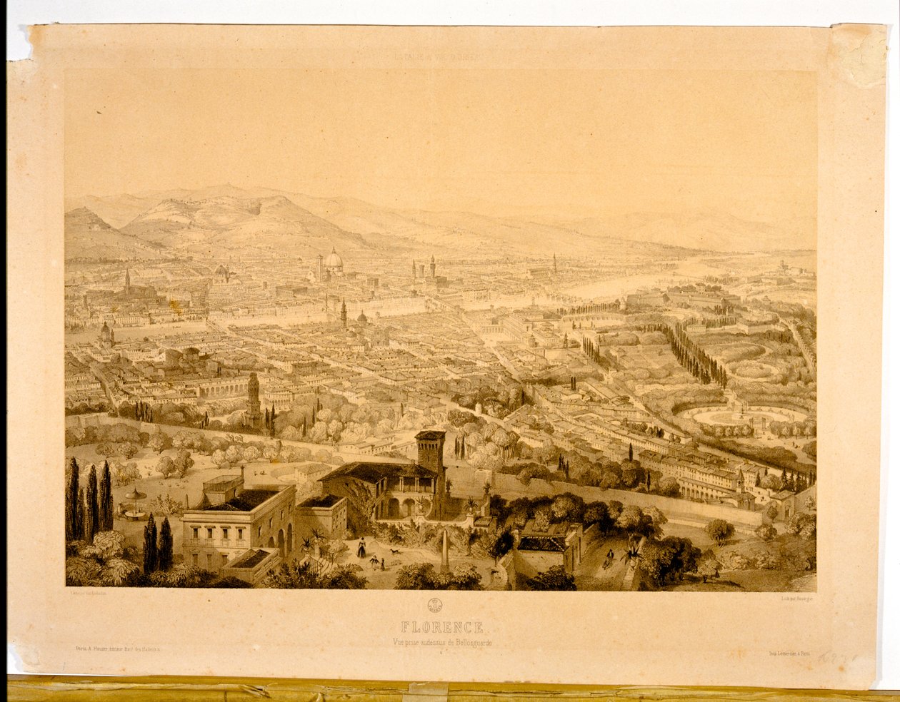 Florencja, widok z góry Bellosguardo autorstwa Alfred Guesdon