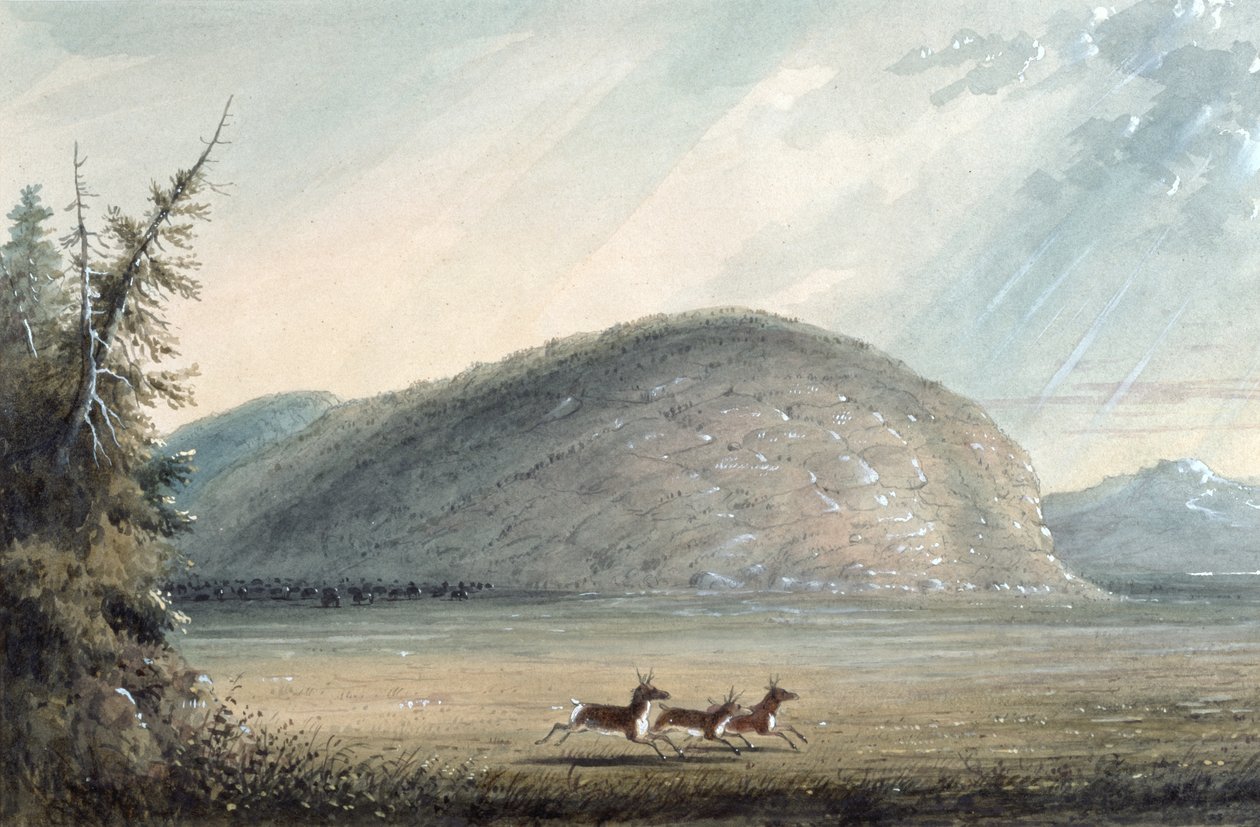 Skała Niepodległości, 1837 autorstwa Alfred Jacob Miller