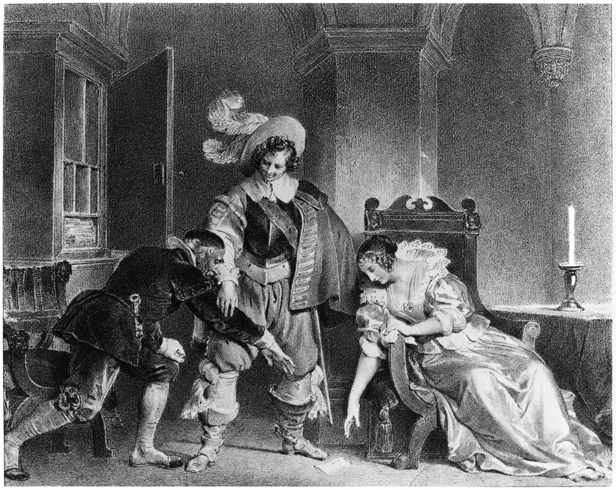 List Lindora, ilustracja z „Cyrulika sewilskiego” Pierre’a Augustina Carona de Beaumarchais (1732-99) autorstwa Alfred Leon Lemercier