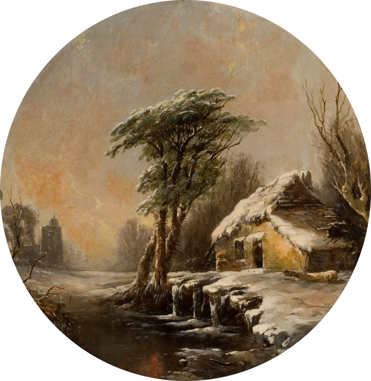 Zimowa scena autorstwa Alfred Montague
