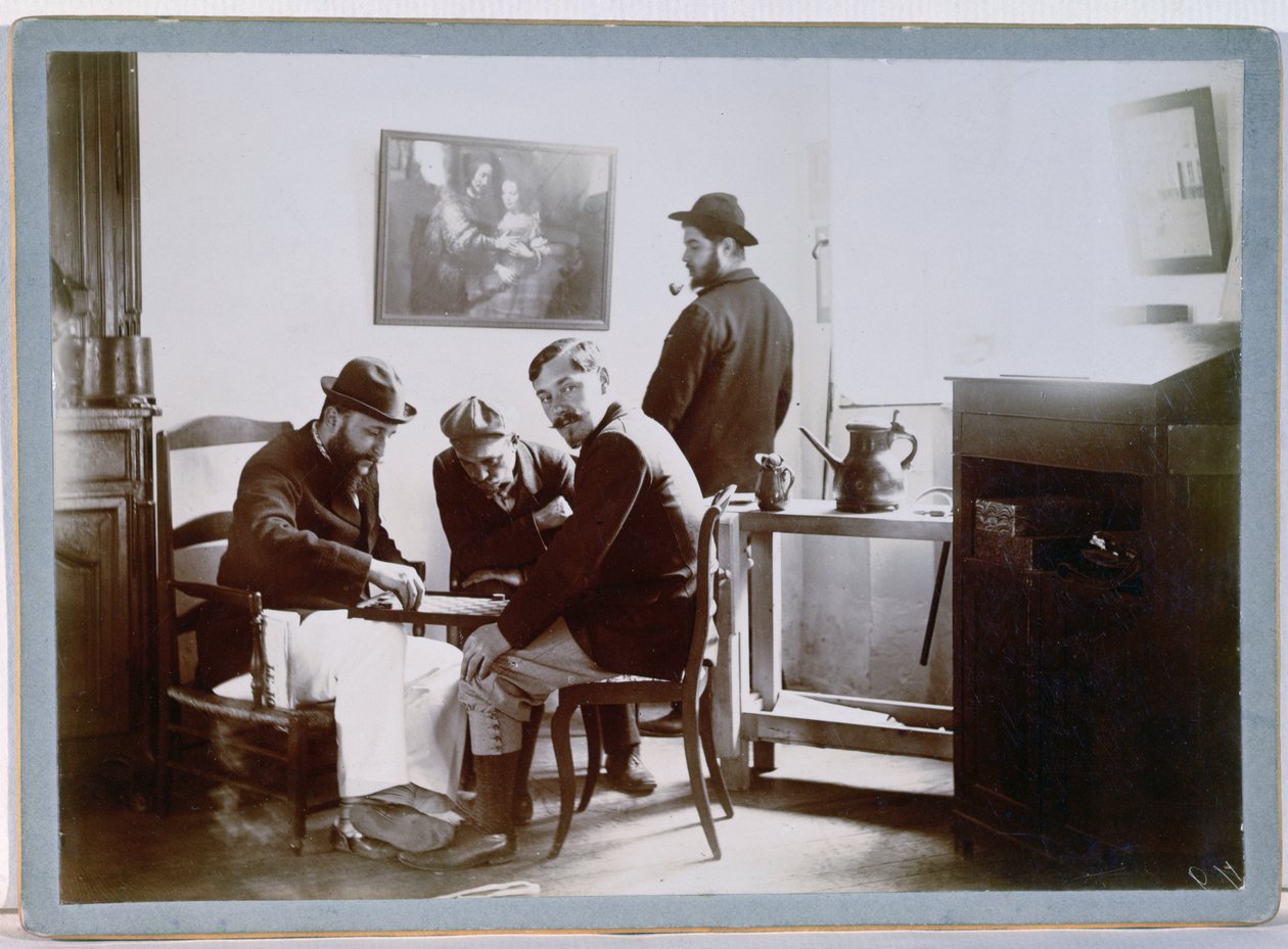 Gra w warcaby w Le Relais, koniec XIX wieku autorstwa Alfred Natanson