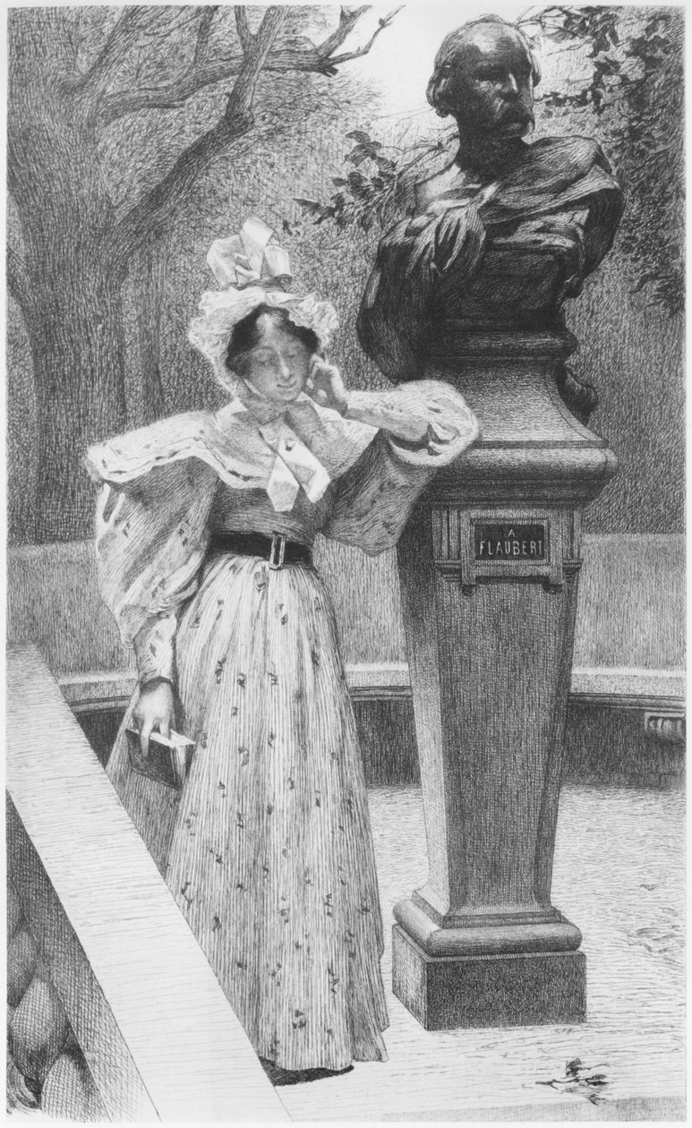Emma Bovary, frontyspis, ilustracja z „Madame Bovary” Gustave