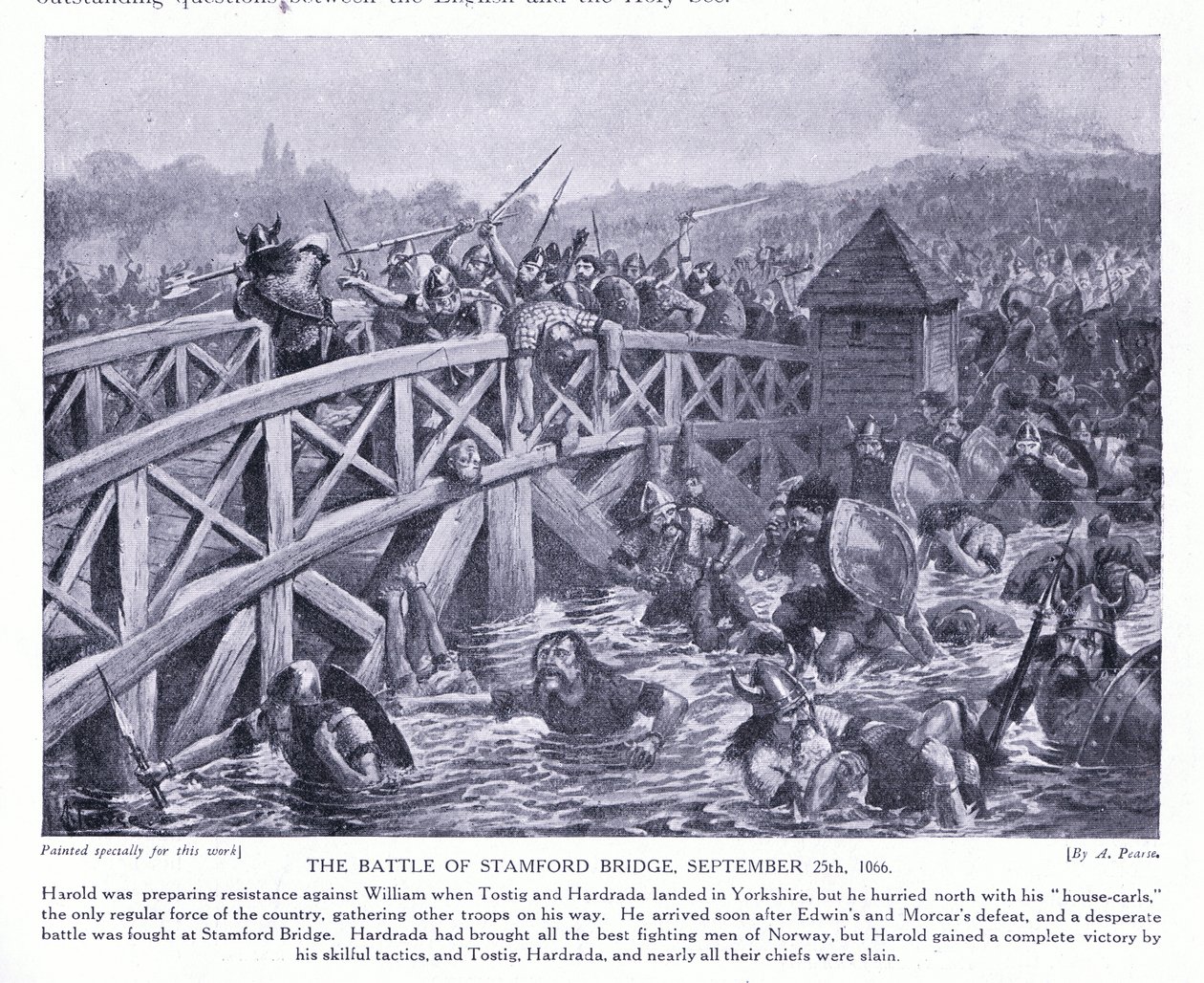 Bitwa pod Stamford Bridge AD1066, lata 20. autorstwa Alfred Pearse