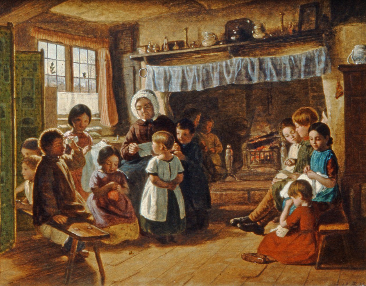 Szkoła w domku autorstwa Alfred Rankley