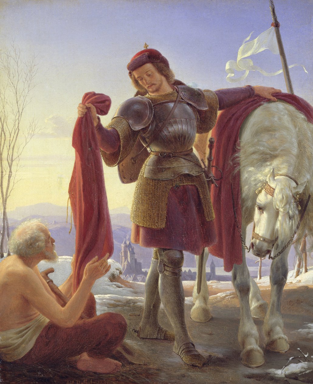 Św. Marcin i żebrak, 1836 autorstwa Alfred Rethel