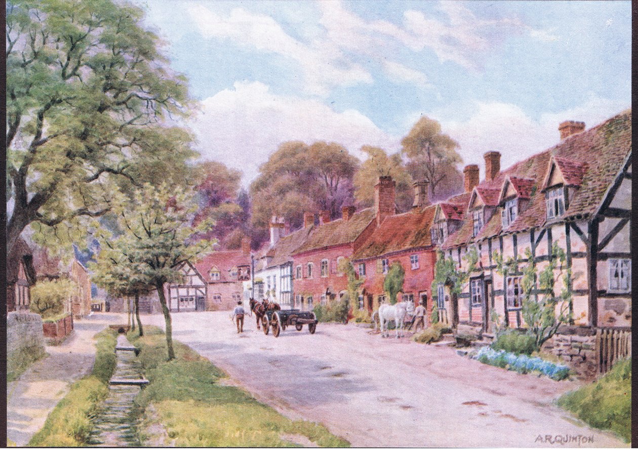 Elmley Cottage, Worcester, z The Cottages and the Village Life of Rural England wydanej przez Dent & Sons Limited, 1912 autorstwa Alfred Robert Quinton
