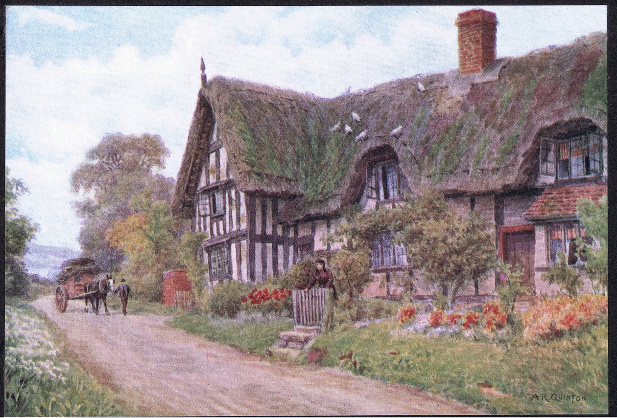 Great Comberton, Worcester, z książki The Cottages and the Village Life of Rural England wydanej przez Dent & Sons Limited, 1912 autorstwa Alfred Robert Quinton