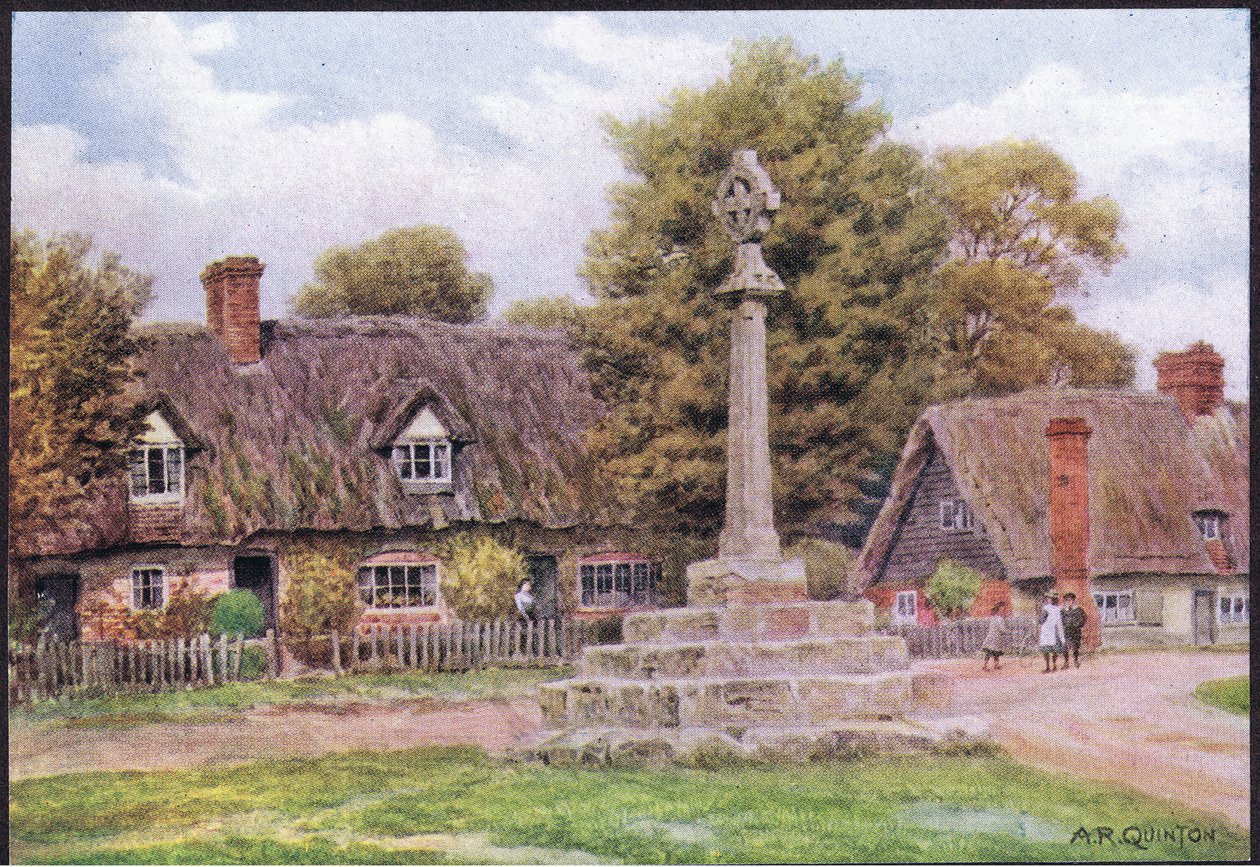 Long Wittenham, Berkshire, z The Cottages and the Village Life of Rural England wydanej przez Dent & Sons Limited, 1912 autorstwa Alfred Robert Quinton