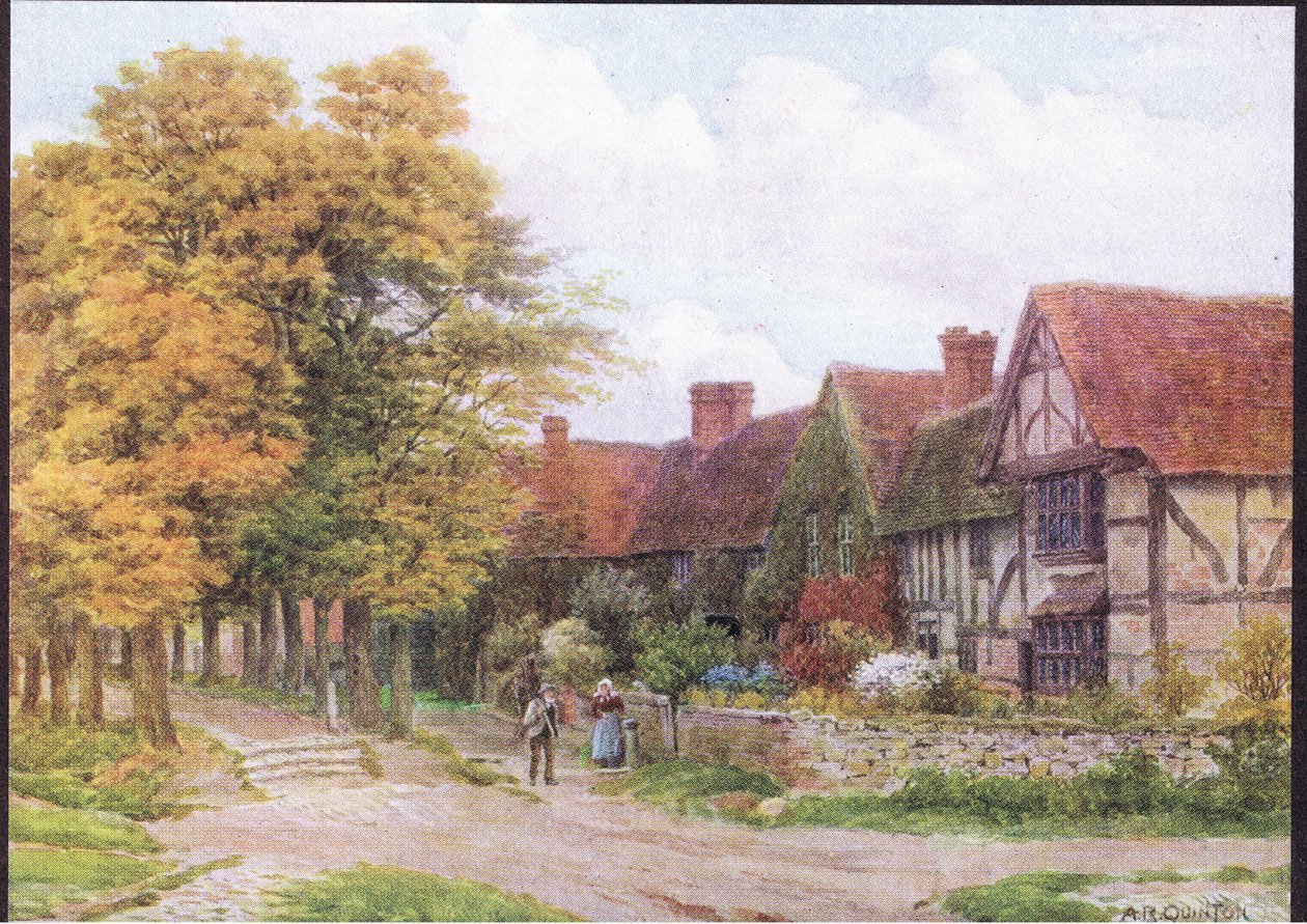 The Priory, Steventon, Berkshire, z The Cottages and the Village Life of Rural England opublikowane przez Dent & Sons Limited, 1912. autorstwa Alfred Robert Quinton