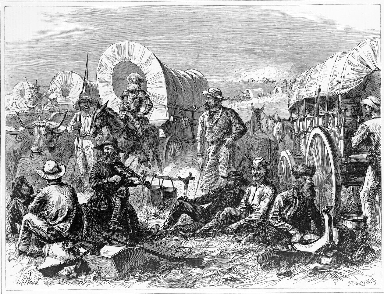 Pielgrzymi z Równin, wyd. 1871 autorstwa Alfred Rudolph Waud