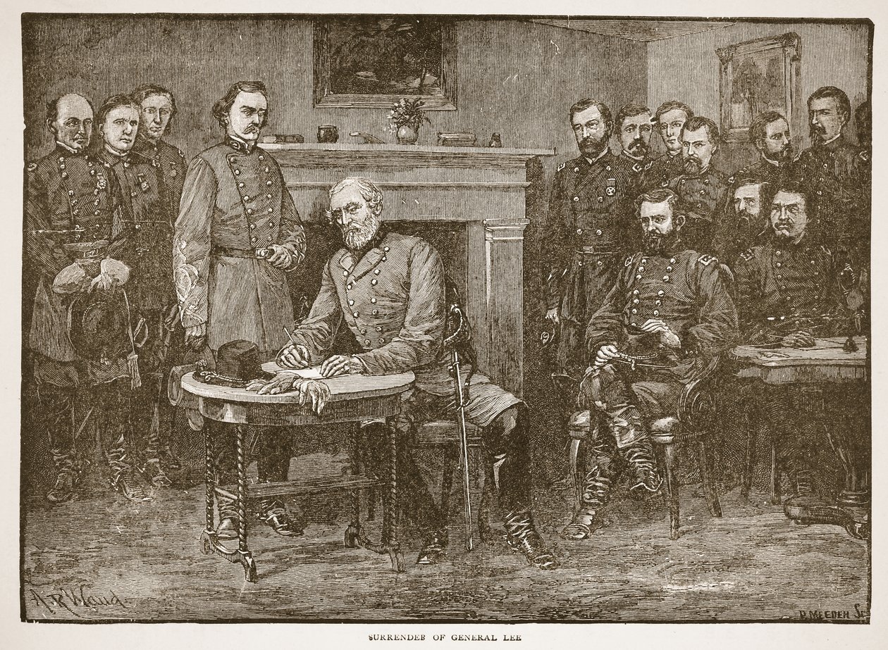 Kapitulacja generała Lee, z pubu książkowego. 1896 autorstwa Alfred Rudolph Waud