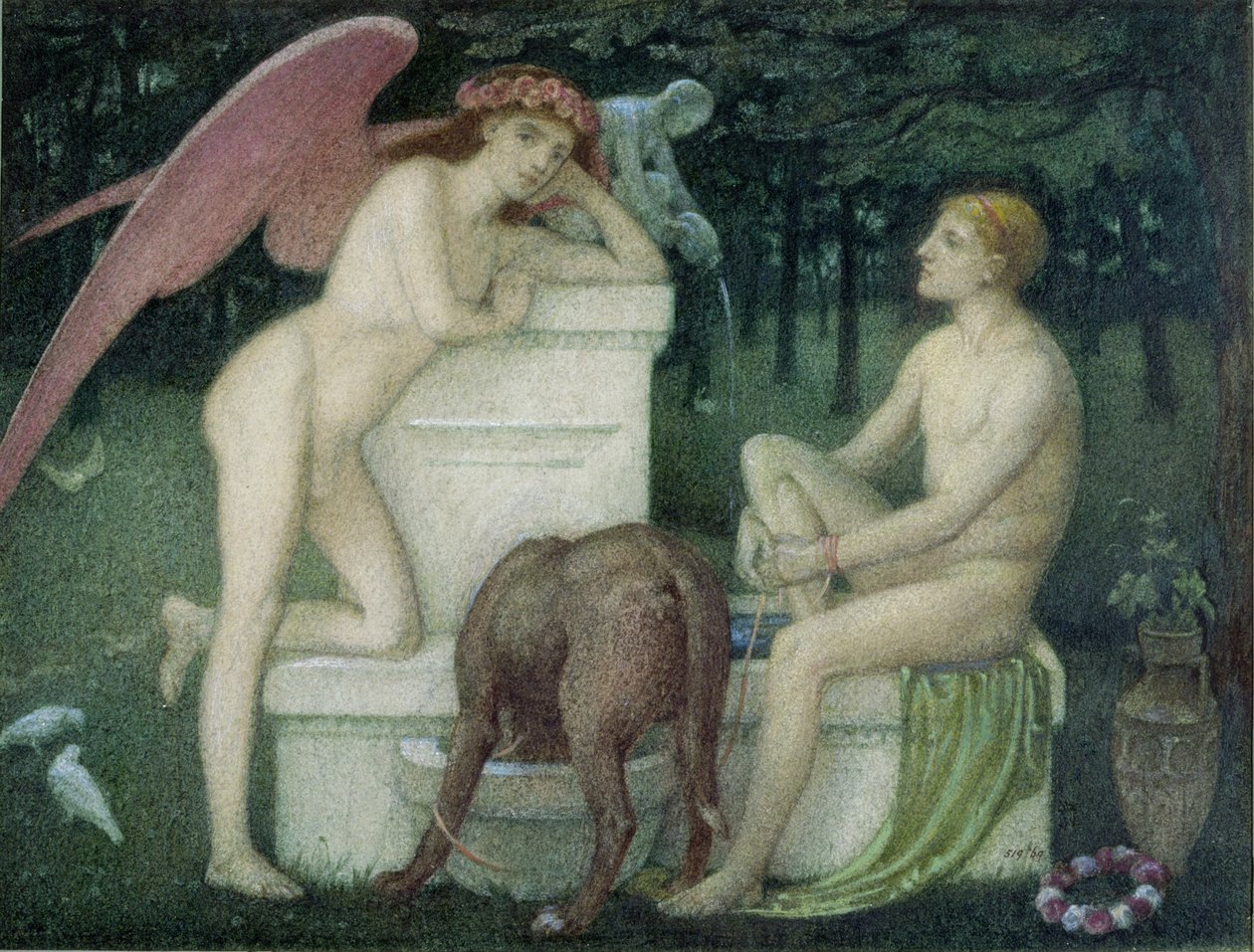 Eros i Ganymede autorstwa Alfred Sacheverell Coke