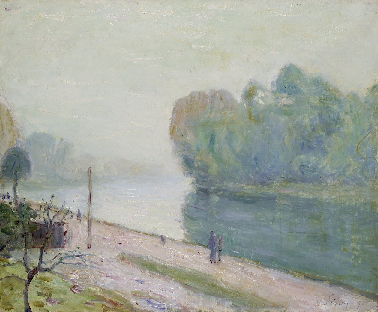 Zakręt rzeki Loing, 1896 autorstwa Alfred Sisley