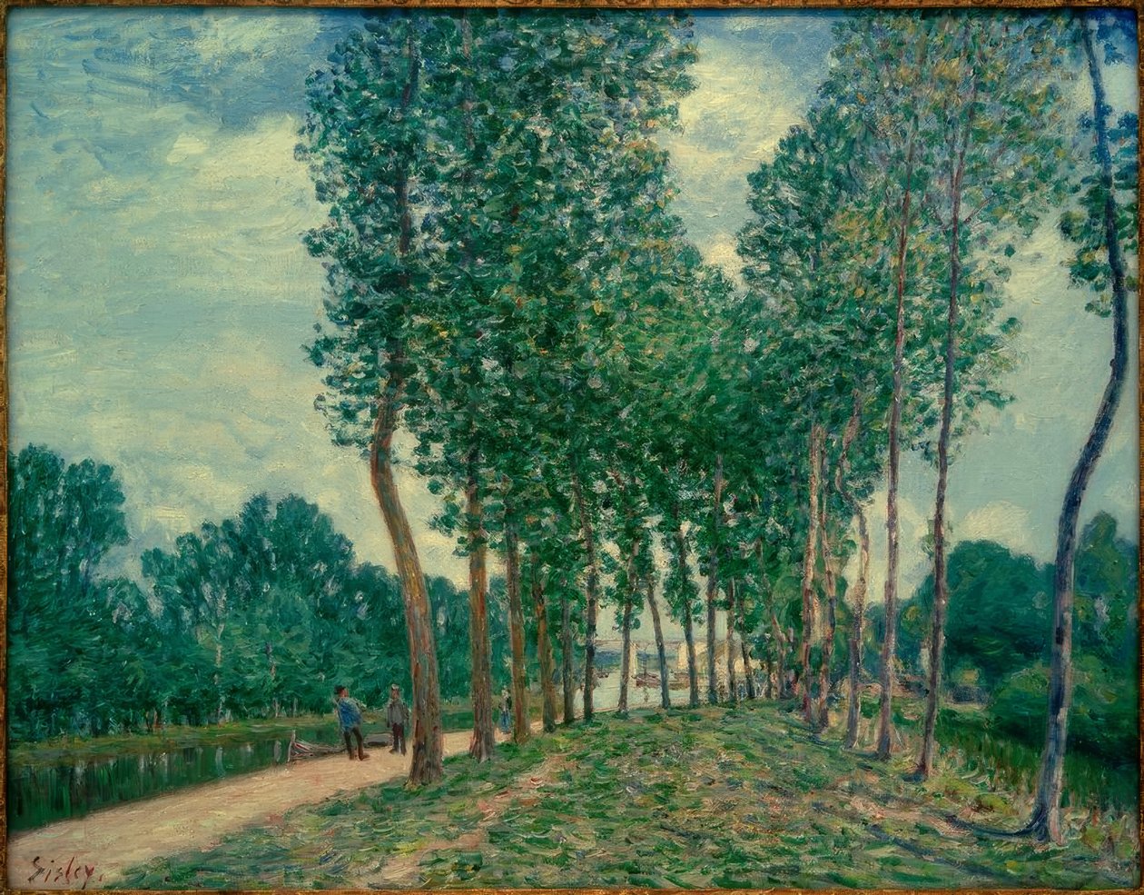 Brzegi rzeki Loing w pobliżu Moret autorstwa Alfred Sisley