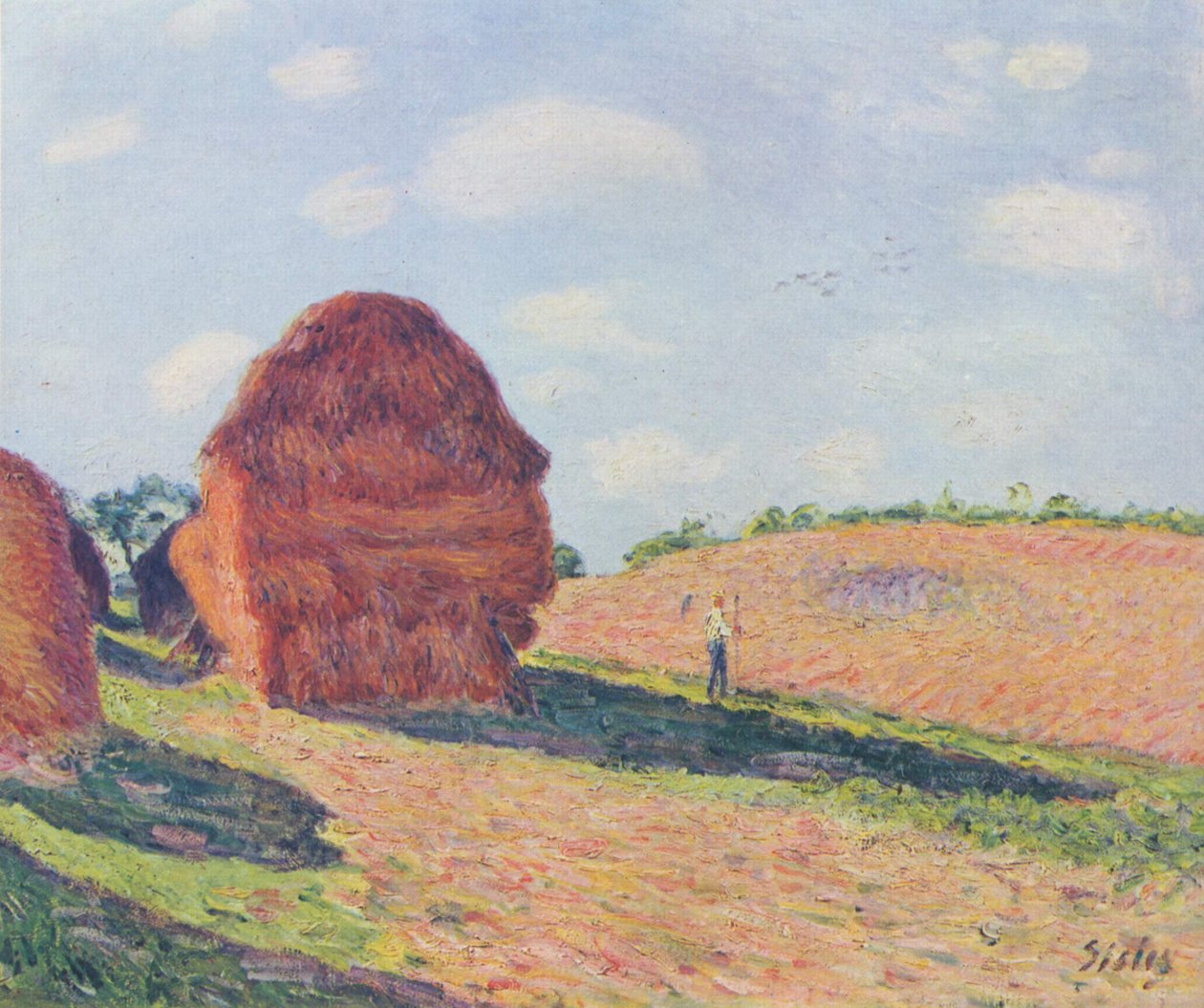 Wynajem słomy autorstwa Alfred Sisley