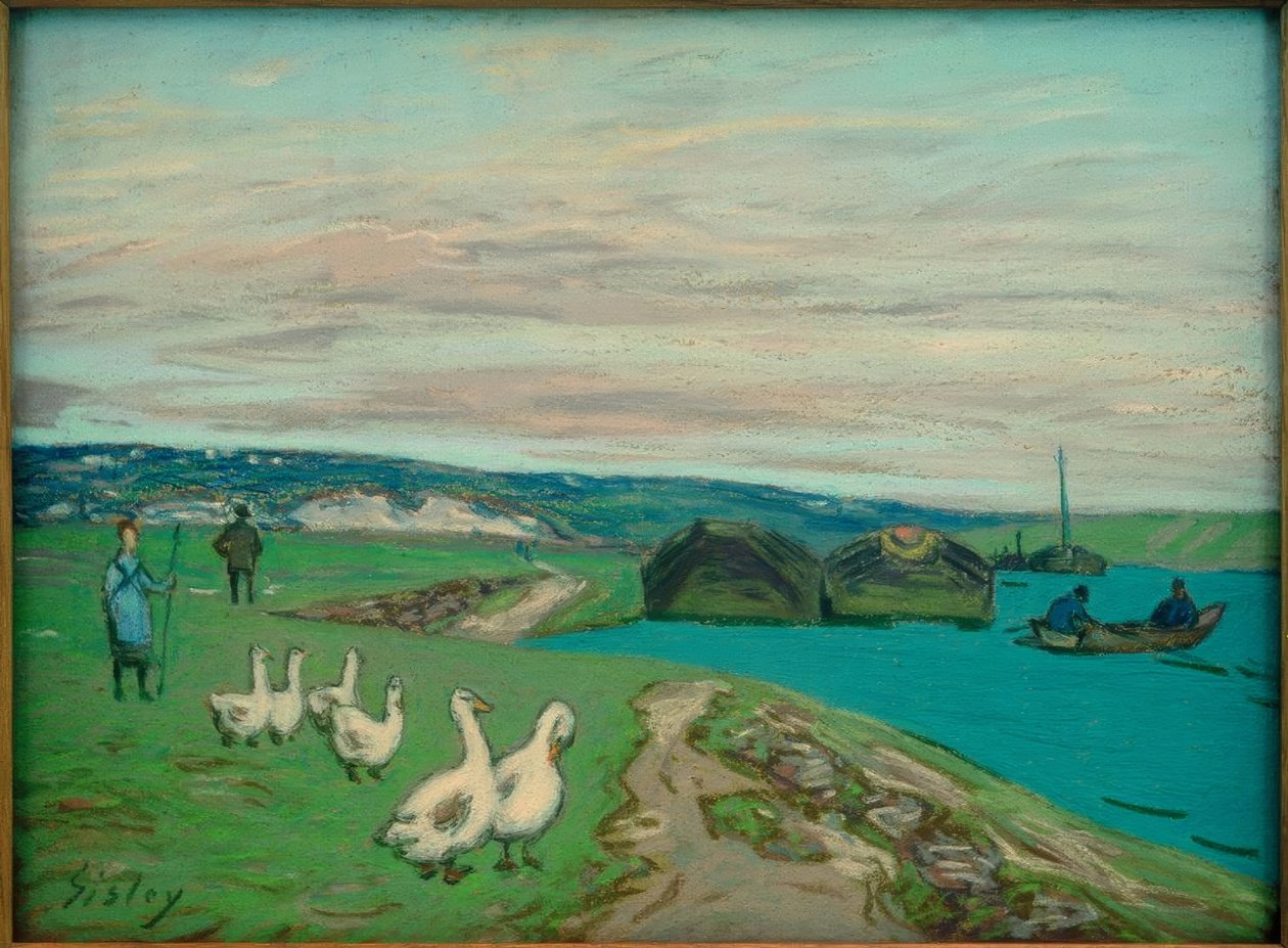 Hodowca gęsi autorstwa Alfred Sisley