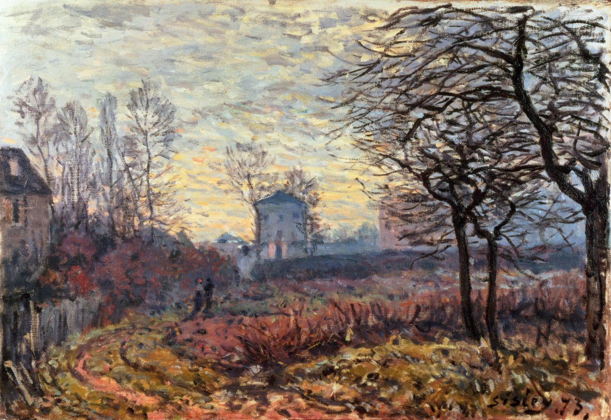 Krajobraz w pobliżu Louveciennes, 1873 autorstwa Alfred Sisley