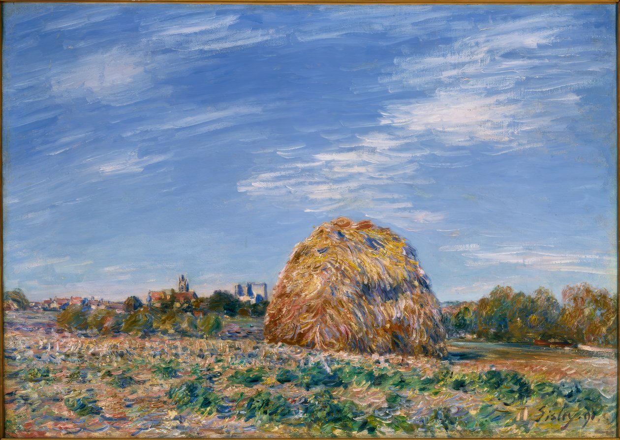 Kamień młyński nad brzegiem Loing autorstwa Alfred Sisley