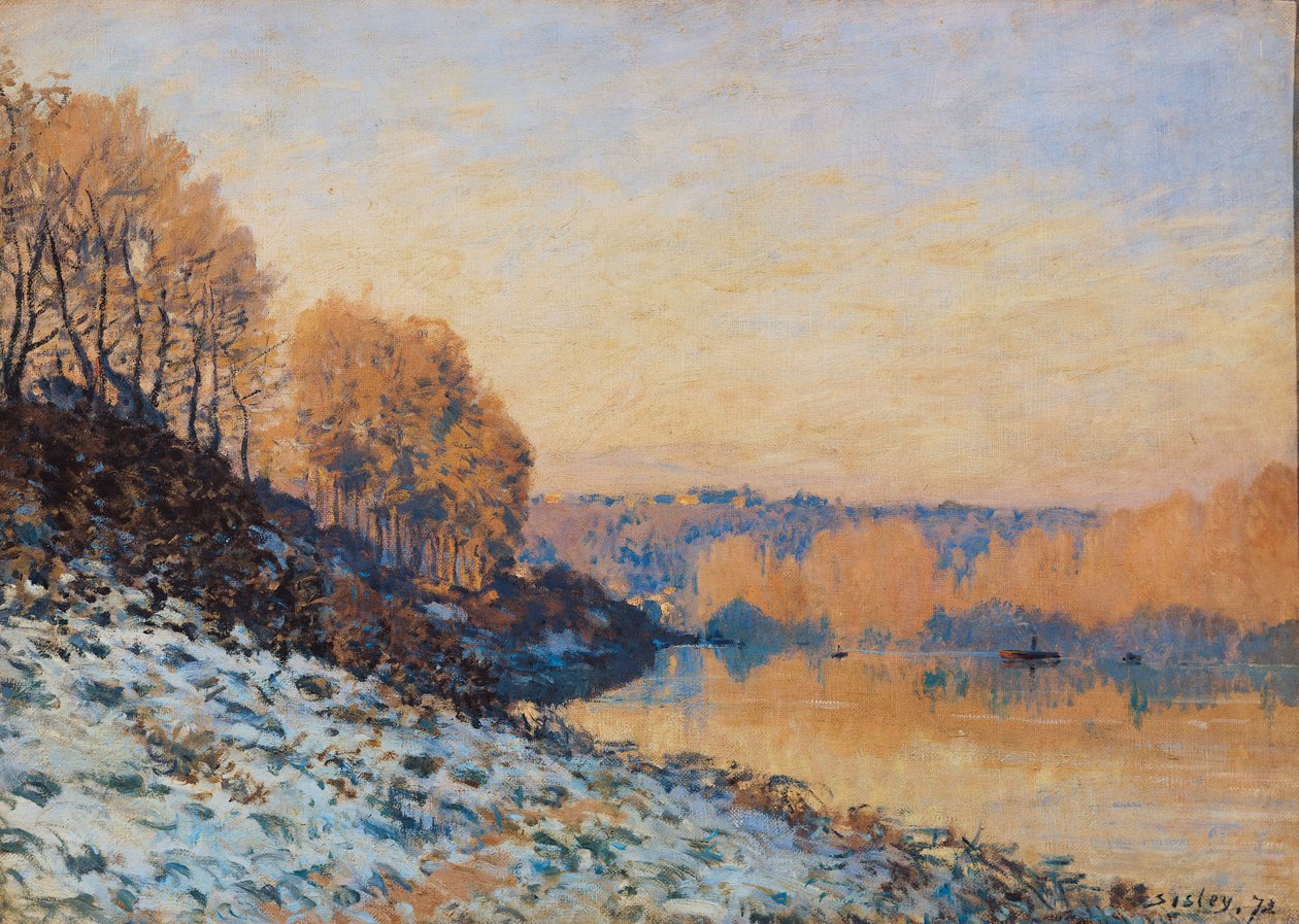 Port-Marly, Biały Mróz, 1872 autorstwa Alfred Sisley