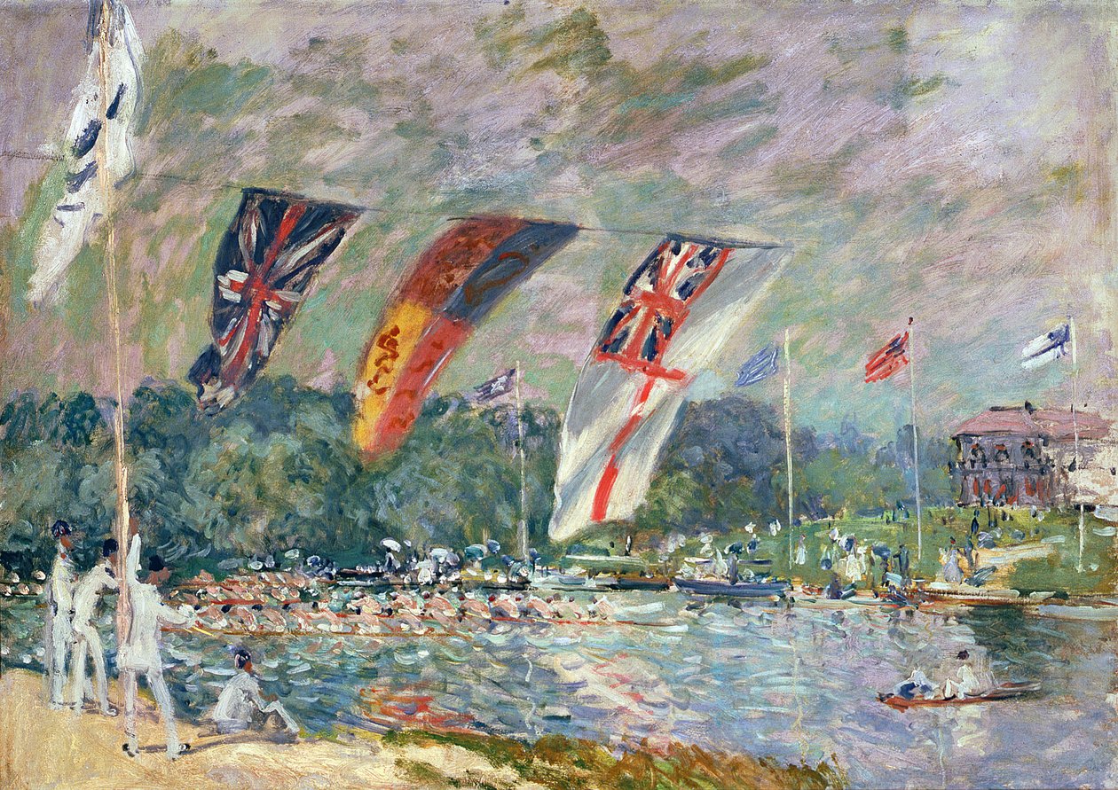 Regaty w Molesey, 1874 (patrz także 144130) autorstwa Alfred Sisley