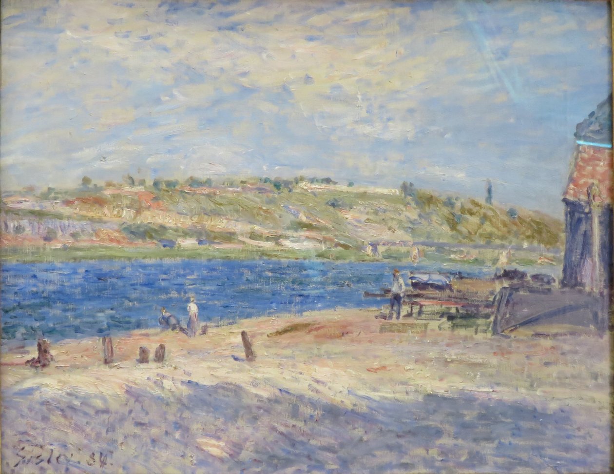 Brzeg rzeki w Saint-Mammès autorstwa Alfred Sisley