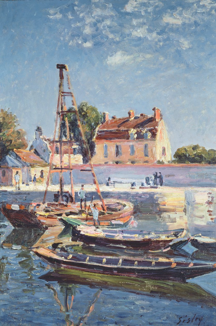 Łodzie żaglowe, ok. 1885 r. autorstwa Alfred Sisley